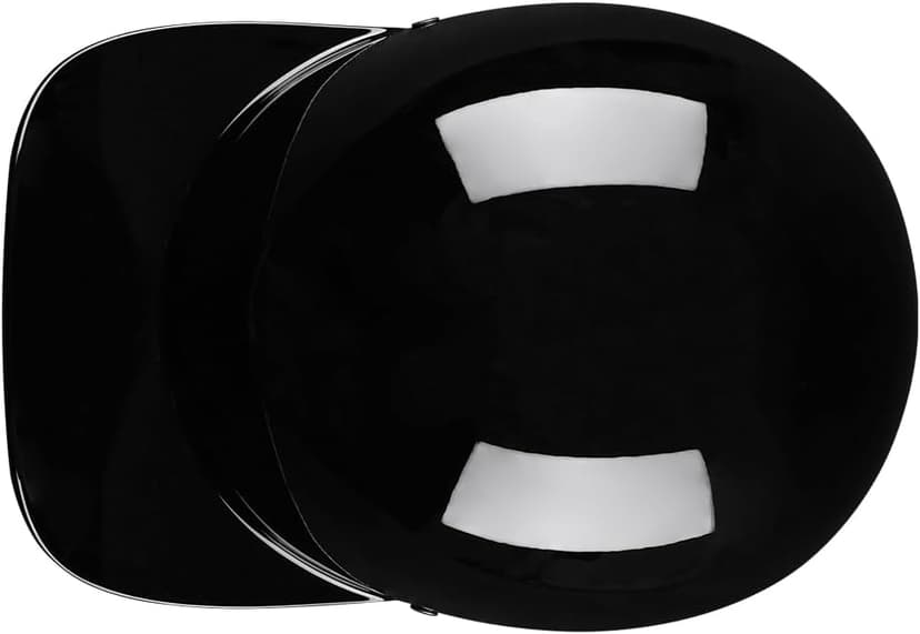 Vintage Retro Open Face Motorcycle Helmet Baseball Cap Half Helmets with pull-down Lens for Men Women Moped Cap Jet Scooter Street Cruiser - DOT Certified (Gloss Black,Medium)