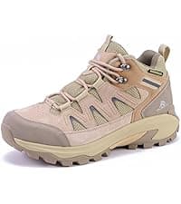 Queday Waterproof Hiking Shoes Mens Lightweight Walking Shoes Daily Hike Trekking Trail Outdoor Camping Climbing