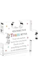 Employee Appreciation Gifts, Boss Day Farewell Retirement Appreciation Gifts for Boss Lady Staff Leader Manager Office Decor Funnli Bosses Day Gifts for Women, Boss Gifts for Women Men Acrylic Plaque B0CYZXF2FN