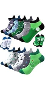 10 Pairs Novelty Golf Socks for Women Christmas Athletic Ankle Low Cut Golf No Show Socks for Female Golfers Birthday Holiday Gifts