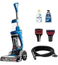 BISSELL Revolution HydroSteam Carpet Cleaner, Upright Deep Cleaner, HydroSteam Technology, 4-inch Self-Cleaning Tough Stain Tool & Formulas Included, 4123
