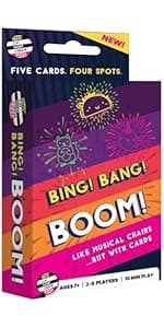 Bing Bang Boom Hilariously Fun Card Game for Family Game Night by Taco Cat Goat Cheese Pizza | Easy to Learn and Play with Fast 10 Minute Rounds | Fun for Kids, Teens, and Adults | 2 - 6 Players