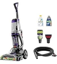BISSELL Revolution HydroSteam Carpet Cleaner, Upright Deep Cleaner, HydroSteam Technology, 4-inch Self-Cleaning Tough Stain Tool & Formulas Included, 4123