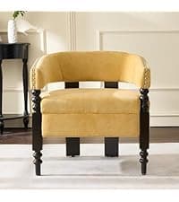 LOULENS Lambswool Accent Chair, Modern Upholstered Sherpa Accent Chair, Comfy Teddy Single Armchair with Pillow for Living Room, Bedroom (Beige, Backrest Under The Cushion)