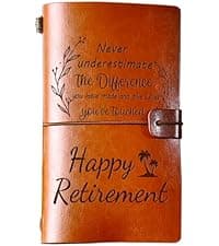 PRSTENLY Boss Gifts Leather Journal, 140 Page Refillable Journal Thank You Appreciation Farewell Retirement Christmas Birthday Bosses Day Gifts for Women Men Boss Lady