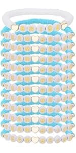 Semato Bachelorette Party Favor Set - Bride & Bridesmaid Spa Headbands (1 Bride + 7 Blue)