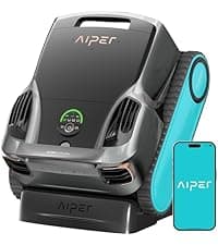 (2026 Upgrade) AIPER Scuba X1 Cordless Robotic Pool Cleaner with Micromesh Ultra-Fine Filter, Include Wireless Charging Dock, Cross Pattern Smart Navigation, Horizontal Waterline Scrubbing