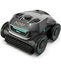 (2026 Upgrade) AIPER Scuba X1 Cordless Robotic Pool Cleaner with Micromesh Ultra-Fine Filter, Include Wireless Charging Dock, Cross Pattern Smart Navigation, Horizontal Waterline Scrubbing