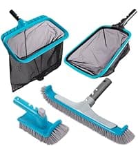 Sepetrel Swimming Pool Leaf Skimmer Net,Reinforced Frame Deep Rake Net