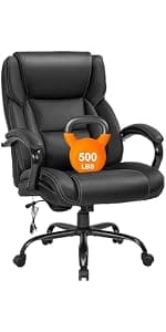 BestOffice Big and Tall Office Chair 500lbs Desk Chair Mesh Computer Chair with Lumbar Support Wide Seat High Back