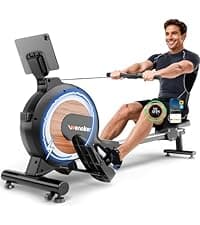 Exercise Bike, Wenoker Stationary Bike for Home, App Supported Indoor Bike with Silent Belt Drive, Heavy Flywheel, Multi-grips Handlebar and Upgraded Digital Display