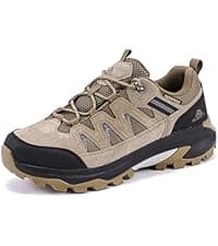Queday Waterproof Hiking Shoes Mens Lightweight Walking Shoes Daily Hike Trekking Trail Outdoor Camping Climbing