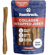 Pawstruck 2-in-1 Collagen Wrapped Jerky Natural Treats for Dogs - 5 Rings - Limited Ingredient Grain Free for Small, Medium, and Large Dogs