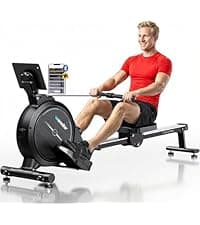 Exercise Bike, Wenoker Stationary Bike for Home, App Supported Indoor Bike with Silent Belt Drive, Heavy Flywheel, Multi-grips Handlebar and Upgraded Digital Display