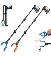 32" Grabber Reacher Tool, 2-Pack Foldable Reacher Grabber Pickup Tool with 360° Rotating Jaw & Magnet, Trash Picker Upper Grabber, Lightweight Grabbers for Seniors Heavy Duty B0CGDM3SCN