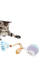 YVE LIFE Laser Cat Toys for Indoor Cats,The 4th Generation Real Random Trajectory Motion Activated Rechargeable Automatic Cat Laser Toy,Interactive Cat Toys for Bored Indoor Adult Cats/Kittens(White)