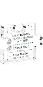 Employee Appreciation Gifts, Boss Day Farewell Retirement Appreciation Gifts for Boss Lady Staff Leader Manager Office Decor Funnli Bosses Day Gifts for Women, Boss Gifts for Women Men Acrylic Plaque B0CYZXF2FN
