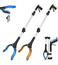 32" Grabber Reacher Tool, 2-Pack Foldable Reacher Grabber Pickup Tool with 360° Rotating Jaw & Magnet, Trash Picker Upper Grabber, Lightweight Grabbers for Seniors Heavy Duty B0CGDM3SCN