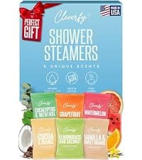 Cleverfy Shower Steamers Aromatherapy for Women and Men – Self-Care Shower Bombs for Stress Relief and Relaxation – 6 Tablets