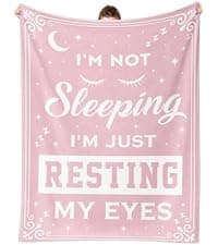 Fun Gifts for Mom on Birthday Mother's Day,Flannel Material ,Suitable for naps and rest,Mom Stocking Stuffers Mom Blanket,Fun Gifts for Mom from Daughter Son, 60 x 50 in B0HFN2KSHC