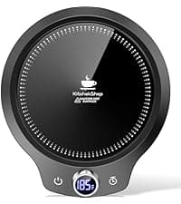 Coffee Mug Warmer-Fastest Heating & Highest Temperature, Coffee Cup Warmer for Desk Auto Shut Off, 4 Temp Settings & 1-12H Timer, Smart Electric Mug & Candle Warmer for Coffee, Tea (Black) B0CC8DS2S5