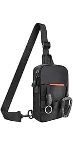 DEYACE Small Sling Bag for Men, Tactical Inspired Waterproof Utility EDC Mini Crossbody Chest Bag for Travel Work Sport