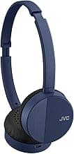 JVC HA-S23W Wireless Headphones - On Ear Bluetooth Headphones, Foldable Flat Design, 17-Hour Long Battery Life (Blue)