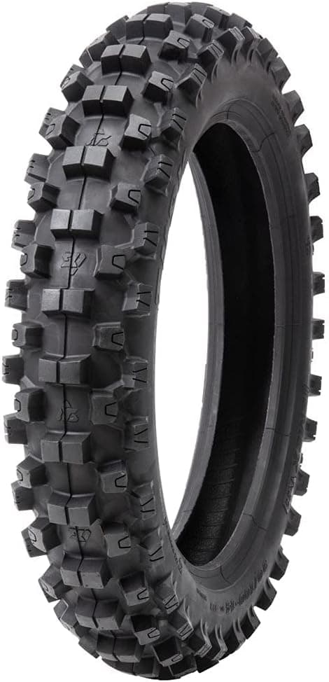Tusk EMEX T-35® Soft/Intermediate Terrain Dirt Bike Front and Rear Tire Set – Front 60/100x14 & Rear 80/100x12 – Deep Tread Off-Road Trail Tires – Tube Type Motocross Motorcycle Tires