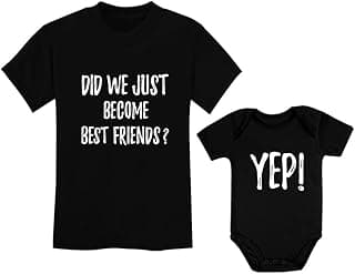Tstars Did We Just Become Best Friends? Big Brother Little Bro Matching Shirt & Baby Bodysuit Set