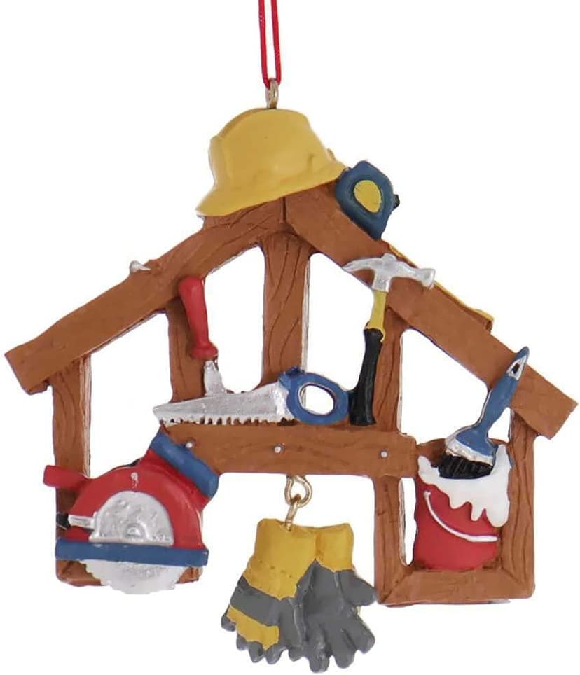 Kurt Adler Construction Tools Resin Xmas Ornament