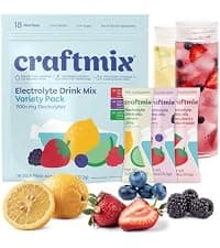 Craftmix Variety Pack, Makes 12 Drinks, Skinny Cocktail Mixers, Mocktails Non-Alcoholic Drinks - Made With Real Fruit - Vegan Low-Carb, Low-Sugar, Non-GMO, Dairy Free, Gluten Free, Easy to Mix