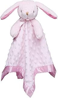 Pro Goleem Loveys for Babies Bunny Security Blanket Baby Girl Gifts Newborn Soft Pink Lovie for Infant and Toddler Snuggle Toy Stuffed Animal, Pink 16 Inch