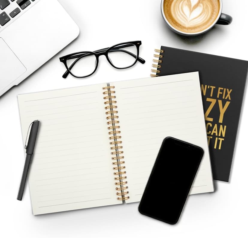 You Can't Fix Crazy But You Can Document It Black Golden Horizontal Lined Spiral Notebook, Funny Spiral Notebook Gifts for Coworker Friend Office Worker Boss Leader, Humor Office Journal B0GJ67JFPN