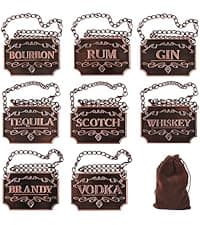 Whiskey Decanter for Men, Glass Liquor Decanter Set with 2 Whiskey Glasses, Decanter for Tequila,Bourbon, Scotch, Brandy and Vodka, Gift for Men, Ideal Home Bar Decor - 28oz