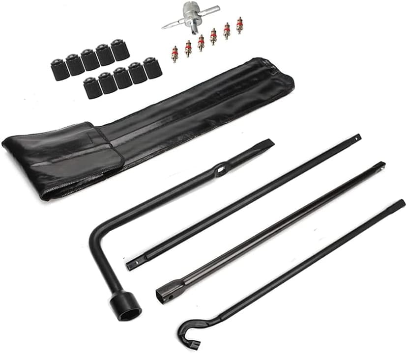 Dr.Roc Spare Tire Tool Kit with Spare Tire Jack Handle and Wheel Lug Wrench Spare Tire Kit Compatible with Toyota Tacoma 2005-2022 Spare Tire Tool