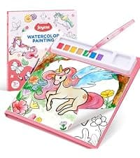 Watercolor Painting Set for Kids Ages 3-5 & 4-8, Arts & Crafts Drawing Activity Travel Toy, Birthday Gifts for Boys & Girls JoyCat Paint with Water Coloring Books for Toddlers (Magical Pony) B0CTHQJF57