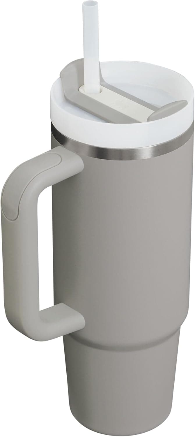 Handle and Straw | 3-Position Lid | Cup Holder Compatible for Travel | Insulated Stainless Steel Cup | BPA-Free STANLEY Quencher H2.0 Flow State Tumbler, 30 oz, Ash B0CJZF9XZZ