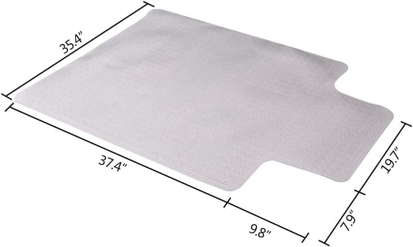 Winado Office Chair Mat, 36"x48" Non-Slip Under Computer Desk Chair Carpet Floor Protector, Heavy Duty Clear Plastic Chair Mats for Rolling Gaming and Work Chairs (Carpet 90 * 120 * 0.2cm with Lip)