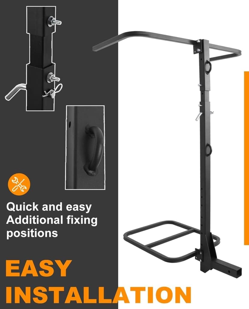 Upgraded RV Hitch Mount Kayak Rack Height Adjustable Vertical Kayak Carrier for RV, Truck, SUV Holds 2 Kayaks up to 12' & 150LBS & 2'' Hitch Receiver
