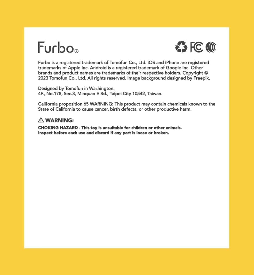Furbo 360° Dog Camera: Pet Security Cam w/Barking Alerts, Rotating View, Treat Toss w/Phone App, Smart Home Puppy Monitoring, 2-Way Speaker, No Subscription Needed. Standard See, Talk, & Toss Features