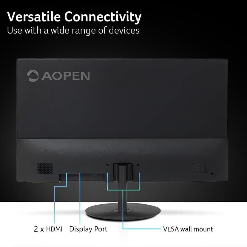 AOPEN by Acer 31.5 Inch 4K UHD ZeroFrame Home & Office Monitor | AMD FreeSync | Ultra-Thin Stylish Design | HDR 10 | 4ms G to G | Low Blue Light | Tilt | DP 1.2 & 2 x HDMI 2.0
