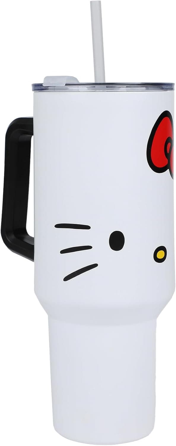Bioworld Hello Kitty 40 Oz. Stainless Steel Tumbler With Leak-Proof Lid