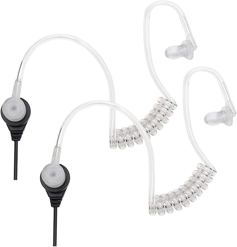 Midland AVPH3 Transparent Security Headsets with PTT/VOX – Wrap Around Design – Lasting Comfort Pair, Black