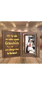 5 Year Anniversary Picture Frame Gifts for Her Him, Wood 5th Wedding Anniversary Photo Frame for Wife Men Husband, Display 2 4x6 Inch