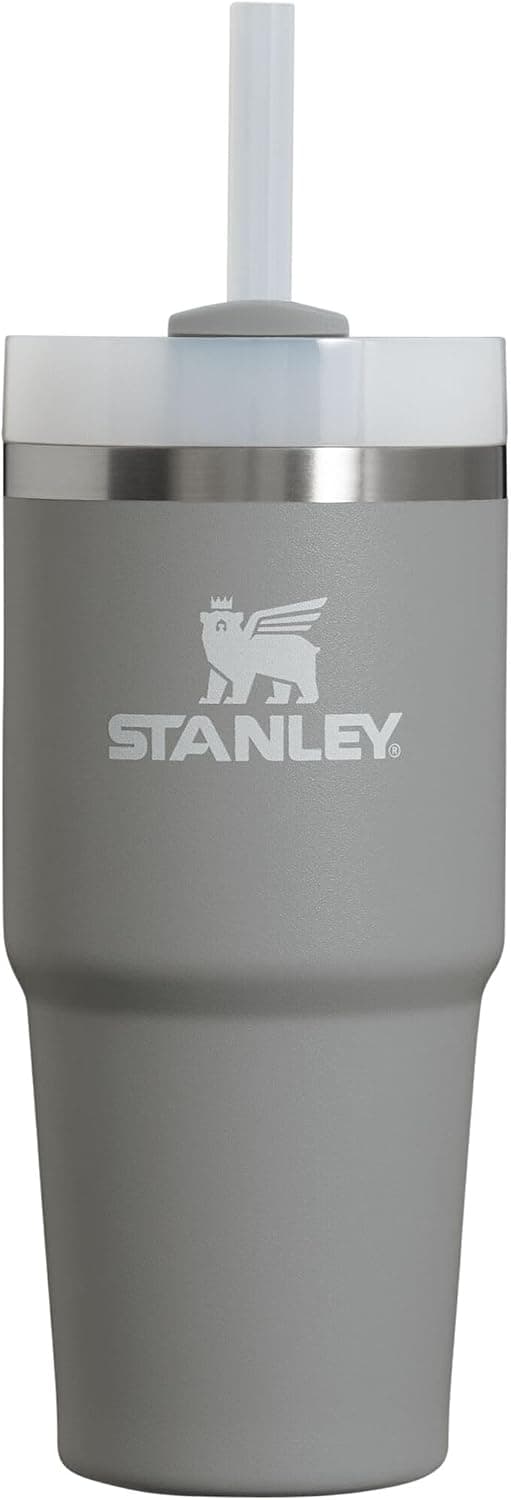 Straw and 3-Position Lid | Cup Holder Compatible for Travel | Insulated Stainless Steel Cup | BPA-Free STANLEY Quencher H2.0 Flow State Tumbler, 14 oz, Stone B0CP9YR13X