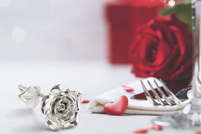 Tin Rose 10th Anniversary for Her Gift - Tin Gift 10 Year Wedding Anniversary for Wife Couples, Solid Pure Casted Everlasting Rose Tenth Decoration Aluminum for Him