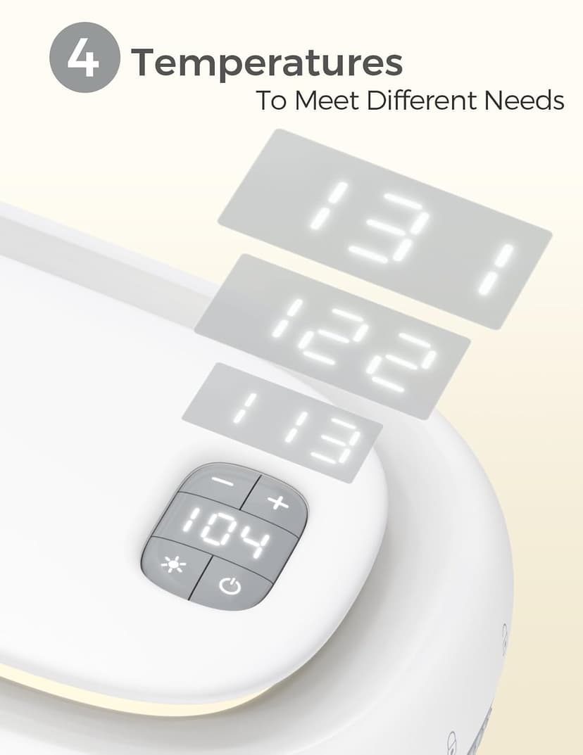 Wipe Warmer with Night Light, Fast and Even Heating, 4 Adjustable Temperature Modes, Baby Shower & Registry Must-haves, Grey Momcozy Baby Wipe Warmer, Innovative Spring Design,Large Capacity Dispenser B0FZKLFGJ1