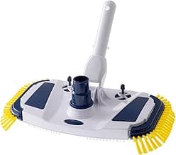 ProMotus Weighted Pool Vacuum Head, Vinyl-Safe No Wheels Manual Cleaner with Air Relief Valves,Multi-Directional Brushes for Above Ground & Inground Pools, Universal Fit for 1-1/4" & 1-1/2" Hoses