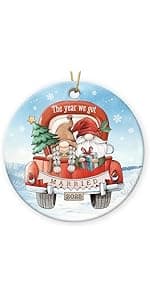 Just Married Personalized Christmas Ornaments - Wedding Gifts for Couples 2025, Bridal Shower Gift for Bride, Custom Wooden Ornaments with Picture, Newly Wed Gifts for The Couple Mr and Mrs Engagement