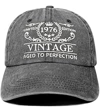 50th Birthday Gifts for Him Her, 50 Year Old Gifts Ideas, Adjustable Washed Cotton Embroidered Baseball Cap B0FJRQ6JCK